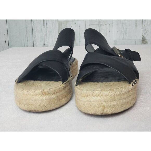 Marc Fisher Venita Leather Twine Platform Espadrille Slide Sandals Sz. 11 - Picture 5 of 12